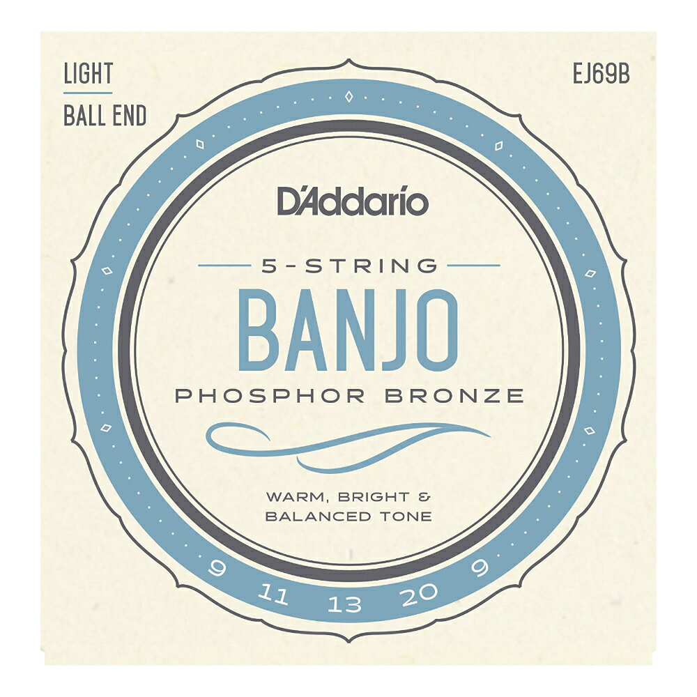 D'Addario ꥪ EJ69B 5-String Banjo Phosphor Bronze Light 9-20 5Х󥸥硼 ܡ륨