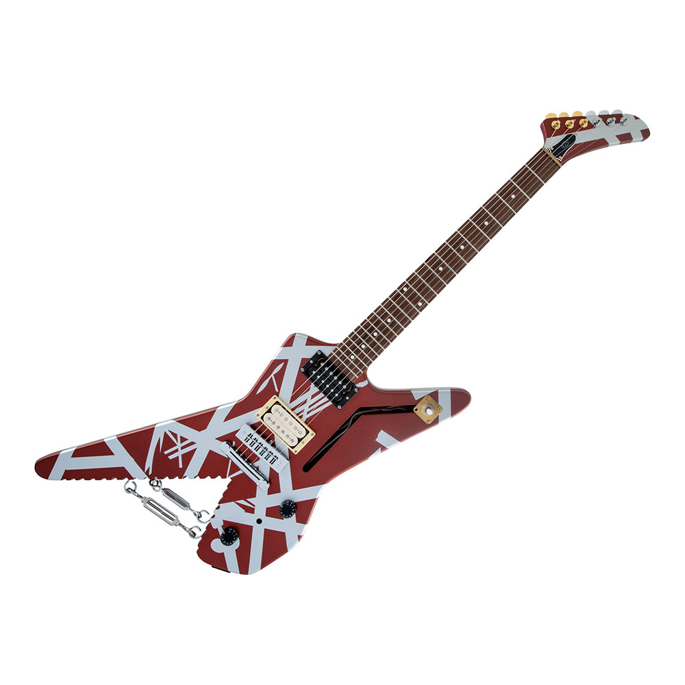 EVH イーブイエイチ Striped Series Shark Burgundy with Silver Stripes エレキギター