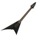 Jackson ジャクソン JS Series Rhoads JS22-7 RR HT Satin Black 7弦エレキギターJS Series Rhoads JS22-7 RR HTは、お求めやすい価格でありながら、7弦ギターファンなら誰もが求める仕様を備えた洗練されたギターです。軽量でレゾナンスに優れたポプラボディはローエンドの明瞭度と弦のテンションを向上させる26.5インチスケール長で、内蔵グラファイト補強ロッドとスカーフジョイントによる堅牢な安定性を備えたボルトオン式メイプルネックを備えています。24本のジャンボフレットとピラニアトゥースインレイを配した12〜16インチコンパウンドラジアスのアマランス指板は、ブラックプラスチック製のナット部からハイポジションに向けて徐々にフラットになる形状で、ネック全長にわたりコード弾きからソロプレイまで、優れた演奏性を提供します。その他、2基のダイレクトマウントJackson高出力ハムバッカーを搭載し、3ウェイトグルスイッチ、1ボリューム＆1トーンコントロール、ストリングススルーボディ式Jackson HT7コンペンセイテッドハードテイルブリッジ、シールドダイキャストチューニングマシン、3x4 AT-1ヘッドストックを装備しています。JS22-7 RR HTはブラックハードウェアのSatin Blackカラーでのご提供になります。【spec】Body Material: PoplarBody Finish: SatinNeck: Maple,Neck Finish: SatinFingerboard: Amaranth, 12”-16” Compound Radius (304.8 mm to 406.4 mm)Frets: 24, JumboPosition Inlays: Pearloid Piranha Tooth (Amaranth)Nut (Material/Width): Black Plastic, 1.875” (47.6 mm)Tuning Machines: Jackson Sealed Die-CastScale Length: 26.5” (673 mm)Bridge: Jackson HT7 String-Through-Body HardtailPickups: Jackson High-Output 7-String Humbucking (Bridge), (Middle), Jackson High-Output 7-String Humbucking (Neck)Pickup Switching: 3-Position Toggle: Position 1. Bridge Pickup, Position 2. Bridge and Neck Pickups, Position 3. Neck PickupControls: Volume, ToneControl Knobs: Dome-StyleHardware Finish: BlackStrings: Nickel Plated Steel (.009-.054 Gauges)Case/Gig Bag: None