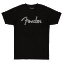 Fender フェンダー Spaghetti Wavy Checker Logo Tee Black XXLサイズ Tシャツ