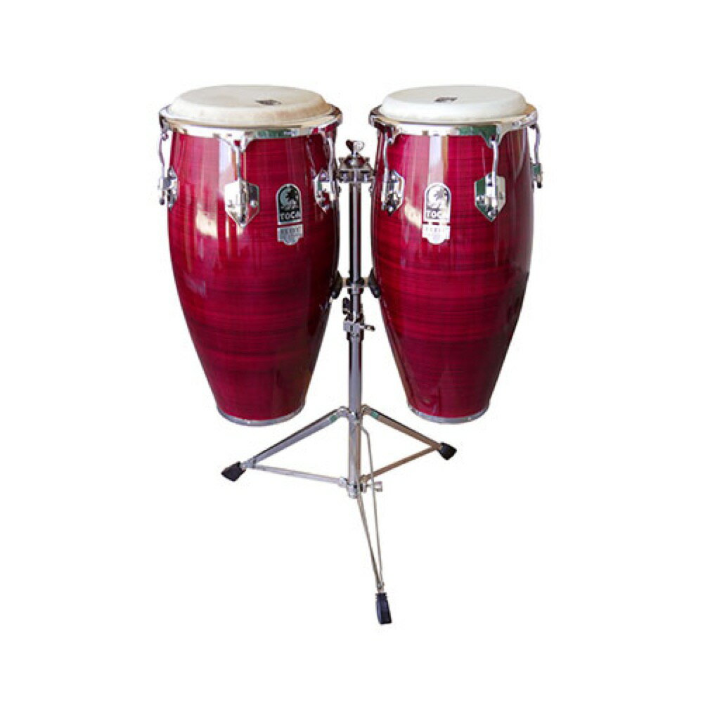 TOCA トカ 3100CF Elite Pro 11+11-3/4インチ Conga Set Crimson Maple Fade コンガ スタンド付き