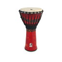 TOCA トカ SFDJ-12RP 12インチ Freestyle Djembe Bali Red ジャンベ【FREESTYLE ROPE TUNED DJEMBES】フリースタイル・ジャンベ ロープチューニングモデル。タフな合成樹脂シェル、選び抜かれたゴートスキン（本革）ヘッドを採用しています。肩にかけて運べ、ソリッドで本格的な音色を実現しました。プレイスタイルを選ばない、まさにフリースタイルなビートを刻むジャンベです。■ライトウェイトで頑丈な合成樹脂シェル。■優れたベーストーンと澄んだ高域。■ゴートスキン(本革)ヘッドは本格的なルックスとサウンドを両立。■編みこまれたコアのアルペン・ロープを採用し、安定したチューニングにリッチなベーストーン、シャープで鋭いリムショットを実現。■12インチ■カラー：Bali Red