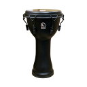 TOCA トカ SFDMX-10BM 10インチ Freestyle Mechanically Tuned Djembe Black Mamba ジャンベ【FREESTYLE BLACK MAMBA MECHANICALLY TUNED DJEMBES】フリースタイル・ジャンベは軽量で強度の有る合成樹脂を使用プレイヤーのアクティブなパフォーマンスに最適です。最強の蛇と呼ばれる「ブラックマンバ」が由来のカラーは、ジャンベ全てを深いブラックカラーで仕上げられています。ゴートスキンヘッド採用モデルは本格的な深みの有るクリアなトーンが特徴。調整可能なメカニカルチューンは安定した音色をキープします。現代のミュージックシーンに合わせたまさにフリースタイルなジャンベです。■SFDMX-10：10" HEAD & 20" TALL■カラー：Black Mamba