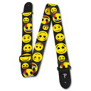 Perri’s ペリーズ LPCPE-8254 EMOJI スマイリーフェイス コットン製 ギターストラップ