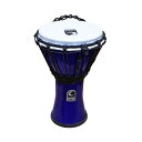 TOCA トカ TFCDJ-7MI Freestyle II Colorsound Djembe 7インチ Metallic Indigo ジャンベ【FREESTYLE II COLORSOUND DJEMBE】フリースタイルシリーズのラインナップに、メタリックカラーの「カラーサウンド・ジャンベ」が加わりました。ジャンベらしいロープチューンを採用し、ビギナーやキッズにも鳴らしやすいコンパクトサイズです。■湿度変化に強い合成樹脂製ヘッドとシェル。■ロープチューンを採用。■軽量でありながら、高い耐久性を実現。■サイズ：HEAD 7"、TALL 12 1/2"■カラー：Metallic Indigo（メタリックインディゴ）