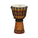 TOCA トカ TODJ-7TM Origins Series Djembe 7インチ Tribal Mask ジャンベ【WOOD ROPE TUNED DJEMBES】自然の恵みを大切にし環境に配慮した植林のマホガニー材を使用。厳選されたゴートスキンヘッドとトラディショナルなロープチューニングを採用。ボディ内部を、粗く螺旋状に加工することで引き締まったサウンドを生み出します。手彫りで仕上げられたデザインはジャンベサウンドをさらに演出します。■デザイン：Tribal Mask■サイズ：7" HEAD & 12" TALL