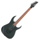 Ibanez アイバニーズ RG420EX-BKF RG Standard エレキギターIbanez ギターの“代名詞”と評されるRG。それはメタル・ミュージックを念頭に、スピーディあるいはテクニカルなプレイへの対応と質実剛健なデザインとを併せ持って生み出されたモデル。誕生から35年以上を経た今もなお、メタルはもちろん、ジャンルを超えた幅広い音楽に対応できるハイ・パフォーマンスなギターとして、止むことなき進化を続けている。- メイプル材 ネック / Wizard III シェイプネックの素材としてはメジャーな、硬質で強度が高いメイプル材を採用。アタックとサスティーンに富み、張りのある”パリッ”とした高音域 サウンドが特徴です。薄い握り心地と握り易さを追求し、抜群のプレイアビリティを約束する”Wizard III”ネック・シェイプを採用。- ジャトバ材 指板 赤褐色の木肌と木目を持つ硬質な木材で、ふくよかな中音域が特長です。 - メランティ材 ボディ中音域からやや低音域の特性に富んだ、明るくふくよかな音色と甘めのトーンが特徴です。古くから家具材や建築材料にまで幅広く扱われ、”フィリピン・マホガニー”と称される木材です。- Ibanez オリジナル”Quantum” ピックアップ音の輪郭が明瞭な低音域とキレのよい高音域が特徴の Ibanez オリジナル”Quantum”ピックアップを搭載。- Edge-Zero II トレモロ・ブリッジ激しいアーム・プレイを多用しても高いチューニングの安定性を誇るEdge-Zero II トレモロ・ブリッジを搭載。ユニット本体がピッキングの妨げにならない様にロー・プロファイル設計されていることも大きな特徴です。- “Mono-unit” アウトプット・ジャック堅牢で破損に強い樹脂製一体型で、プラグ種別での通電差異が少ないです。また、ジャックの緩みによる接触不良や断線を防ぎます【Specs】- Neck type：Wizard III Maple neck- Body：Meranti body- Fretboard：Jatoba fretboard w/ White dot inlay- Fret：Jumbo fret- Bridge：Edge-Zero II tremolo bridge- Neck pickup：Quantum (H) neck pickup- Bridge pickup：Quantum (H) bridge pickup- Controls, Pickup Selector：1 Volume, 1 Tone, 5-way lever switch- Hardware color：Black- Strings gauge：.009/.011/.016/.024/.032/.042 (D'Addario EXL120）カラー：BKF (Black Flat)