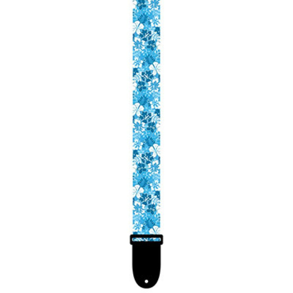 Perri’s ペリーズ UKLPCP-6667 Luau Floral Uke Strap BLU ウクレレストラップ鮮やかな色合いが目を引くハワイアン柄のウクレレストラップです。■ストラップ幅：1.5inch（約3.8cm）■長さ：最長約96cm程度〜最短58cm程度■材質：ポリエステル（レザーエンド）■カラー：BLUE