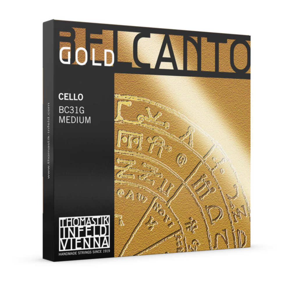 Thomastik Infeld Belcanto Gold BC25G A線 マルチ合金 チェロ弦※商品画像はサンプルになります。詳しくは商品説明をご参照下さい。ベルカントゴールドクリアで暖かい音色。ニッケル素材がなくアレルギーの方にもおすすめ。A線 マルチ合金4/4サイズ用