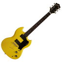 GUILD ギルド Polara Voltage Yellow エレキギター■概要とボディデザインPolaraプラットフォームのベース・モデルで、その上にDeluxe、Artist Signature、USAのオプションがあり、時代を超越したデザインとモダンな機能の特別な組み合わせが詰め込まれている。無駄を削ぎ落としたデザイン・アプローチで作られたPolaraは、人間工学に基づいた超軽量ボディで、コンター加工とミニマルなハードウェア・パッケージが特徴。特筆すべきはストリング・スルー・ボディ・デザインで、マホガニー・ボディを通して弦の響きをストレートに伝え、重厚なサステインとレスポンスを実現。斜めに配置された弦のレイアウトは、1970年代初頭に導入されたGuildのコンペンセイテッド・ストップ・バー・デザインにマッチしています。■マホガニー・ボディに超弾きやすいセットネック・デザインPolaraは、マホガニー・ボディにセットネック・デザイン、24¾スケールレングスを採用。ローズウッド・フィンガーボードとモダンなUシェイプ・ネック、シンプルなドット・インレイがクラシカルな印象を与えます。■hb-2+ ハムバッカーピックアップ アルニコvマグネット使用新しいアンカバードHB-2+ピックアップ は、憧れのGuild HB-1オーバーサイズ・ハムバッカーを現代的に拡張したもので、アルニコVマグネットを使用した伝統的なサイズのハムバッカーです。ホットワウンドされたHB-2+ピックアップ は、ブティック・クオリティのトーンに個性とボイスを与えます。ブラックのポール・ピースがさらに雰囲気を高め、シンプルなマスター・ボリュームとトーン・コントロールが、Polaraの飾り気のないビジネス・デザインに華を添えています。■ファントムグリーン、ブルースティール、ボルテージイエロー・グロスフィニッシュ・オプションハードヒットで人目を引くカラーは、カバーのないHB-2+ピックアップ とブラックのポールピースで引き立てられ、Polaraのオフセットとロックレディなデザインと完璧にマッチする雰囲気をもたらします。カラーはボルテージイエロー、ファントムグリーン、ブルースティール。【スペック】ボディ：マホガニーネック：マホガニー指板：ローズウッド指板インレイ：パーロイド・ドットスケール：629mmナット幅：43mm指板R：12.5"フレット数：22ピックアップ：GUILD HB-2+ × 2ヘッドロゴ/インレイ：ニッケル GUILDピークチューナー：ロトマチックスタイルハードウェア：ニッケル付属ケース：デラックス・ギグバッグ