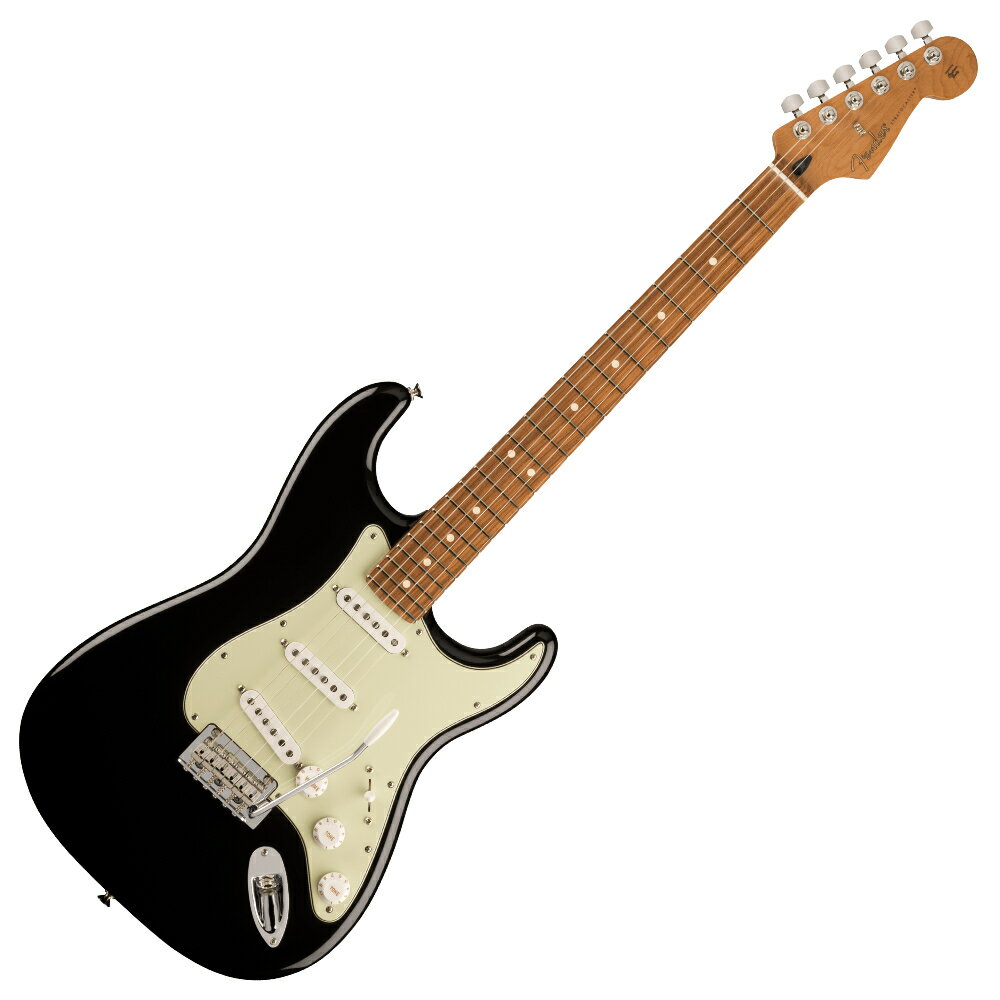 Fender フェンダー Limited Edition Player Stratocaster Pau Ferro Fingerboard Black ストラトキャスター エレキギターストラトキャスターの感動的なサウンドは、フェンダーの基盤の1つです。このクラシックなサウンドベルのようなハイエンド、パンチの効いたミッド、力強いローエンド、そしてクリスタルクリアなアーティキュレーションを組み合わせたPlayer Stratocasterには、本物のフェンダーの感触とスタイルが詰め込まれています。あなたの音楽的ビジョンに応える準備ができており、あらゆるスタイルの音楽に対応できる多用途性を備え、独自のサウンドを作成するための完璧なプラットフォームです。●Generalシリーズ：Limited Editionオリエンテーション：Right-Handカラー：Black原産国：MX●Neckヘッドストック：Stratocasterネック：Roasted Mapleネックフィニッシュ：Satin Urethane Finish on Back, Gloss Urethane Finish on Frontネックシェイプ：Modern "C"ネック：4-Bolt Standardフィンガーボードラジアス：9.5" (241 mm)フィンガーボードの素材：Pau Ferroポジションインレイ：Black Dotサイドドットフレット数：22トラスロッド：Standardトラスロッドナット：3/16" Hex Adjustmentナット：Synthetic Boneナット幅：1.650" (42 mm)ナットの素材：Synthetic Bone●Bodyボディ：Alderボディフィニッシュ：Gloss Polyesterボディシェイプ：Stratocasterボディ素材：Alder●Hardwareブリッジ：2-Point Synchronized Tremolo with Bent Steel SaddlesBRIDGE MOUNTING2-Point Modernピックガード：3-Ply Parchmentピックアップカバー：Parchmentコントロールノブ：Parchment PlasticSWITCH TIP：Parchmentハードウェアフィニッシュ：Nickel/Chromeチューニングマシーン：Standard Cast/SealedSTRING TREES：Single-Wingストリング：Fender USA 250L Nickel Plated Steel (.009-.042 Gauges), PN 0730250403トレモロアーム：Standard Tremolo Armネックプレート：4-Bolt with "F" Logoストラップボタン：Standard●Electronicsブリッジピックアップ：Custom Shop Fat '60s Single-Coil Stratミドルピックアップ：Custom Shop Fat '60s RWRP Single-Coil Stratネックピックアップ：Custom Shop Fat '60s Single-Coil Stratピックアップコンフィギュレーション：SSSコントロール：Master Volume, Tone 1. (Neck/Middle Pickups), Tone 2. (Bridge Pickup)スウィッチ：5-Position Blade: Position 1. Bridge Pickup, Position 2. Bridge and Middle Pickup, Position 3. Middle Pickup, Position 4. Middle and Neck Pickup, Position 5. Neck Pickup●Measurementsフレットサイズ：Medium Jumboスケール：25.5" (64.77 cm)●Accessoriesトラスロッドレンチ：3/16" Hex (Allen)