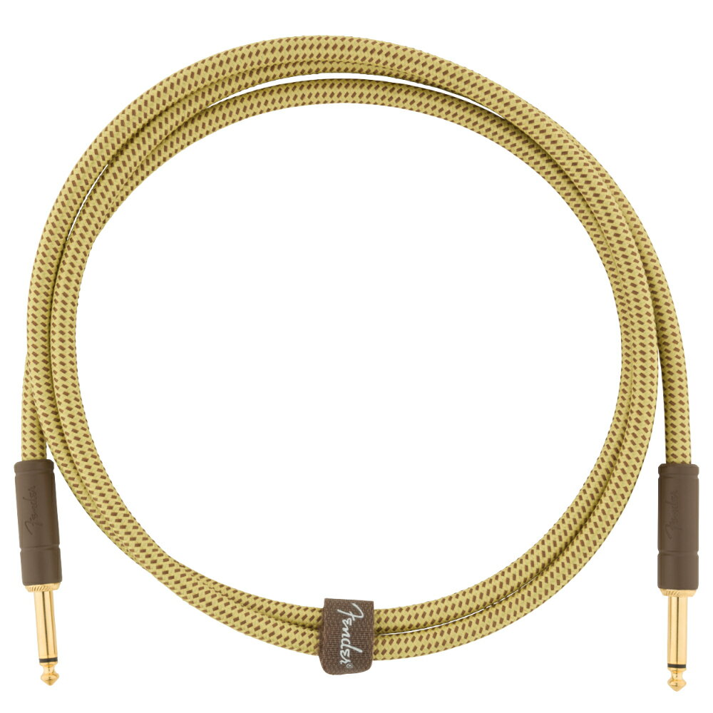 Fender フェンダー Deluxe Series Instruments Cable SS 5ft（1.5m） Tweed ギターケーブル