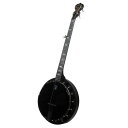 DEERING ディーリング GBG BLACKGRASS リゾネーターバンジョー【GOODTIME BLACKGRASS BANJO】Blackgrassはブルーグラスなどに使われる定番のサンバーストカラーではなく、バンジョー全体をブラックに仕上げているところが目を引きます。指板やポットはもちろん、ブリッジまでミッドナイトメープル仕上げで作られています。ヘッドも従来のホワイトではなくブラックヘッドです。トラディショナルな音楽に使用するイメージの強いバンジョーですが、音楽ジャンルの枠にとらわれない新しい時代を彩る革命的なバンジョーです。【スペック】・Resonator：Satin Black Stained Maple Resonator,Black Binding,Durable Satin Finish・Neck Material：Satin Black Slender Rock Maple Neck・Inlay：Vintage Artisan Style Inlays・Rim：Satin Black 3-ply Violin Grade Maple Rim・Tailpiece：Patented Goodtime Tailpiece・Tuner：Planet Peg, 7,9,10F 5th String Spikes・Tension Hoop：Steel Tension Hoop・Head：11" Black High Crown Head・Armrest：Nickel Plated Armrest・Finish：Durable Satin Finish