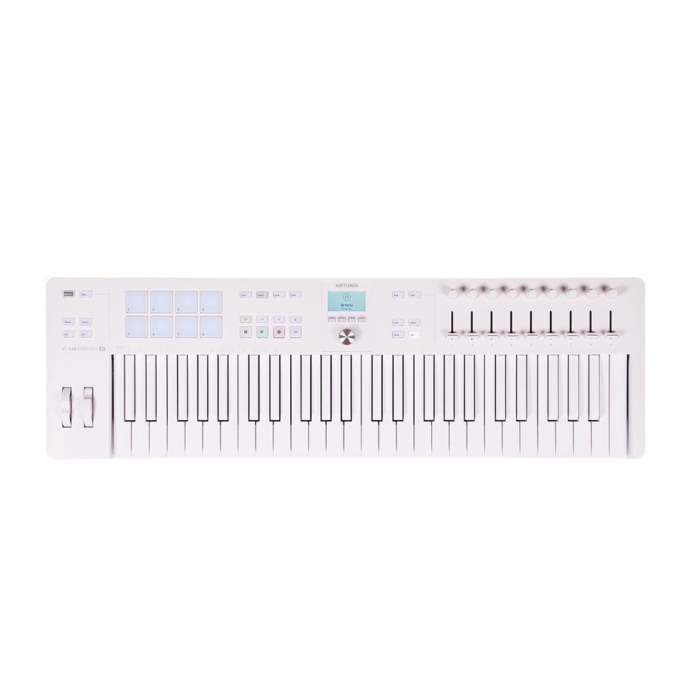 ARTURIA アートリア KeyLab Essential 49 mk3 Alpine White 49鍵 MIDIキーボード オールホワイトカラー Analog Lab Vなど豊富なバンドルソフト付