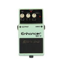 【中古】 エンハンサー エフェクター BOSS EH-2 ボス ギターエフェクターボス EH-2 エンハンサーの中古です。本体のみ、中古なりのコンディションです。コーナー、側面などを中心に引っ掻き傷、打痕、塗装剥がれあり。MADE IN TAIWAN（台湾製）音の輪郭を際立たせてヌケの良いトーンを作るエンハンサー。複数のエフェクターを通した時や空間系エフェクターの多用時等、音が埋もれてしまうような時にくっきりと際立たせるような使い方が効果的です。BOSS EH-2は低音を強調する事によって音の輪郭をはっきりさせる（エンハンス効果）が得られるエフェクターです。ピッキングの強さに応じて自然なエンハンス効果がかけられます。正相ミキシング・逆相ミキシングの2種類のエンハンス効果が得られます。エンハンス効果のかかり具合をセンスインジケーターで確認する事が可能です。