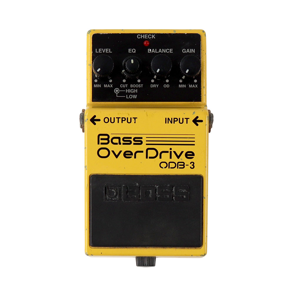 【中古】 ベースオーバードライブ エフェクター BOSS ODB-3 Bass OverDrive ベースエフェクターBOSS ODB-3 Bass OverDriveの中古品です。本体のみ、全体的に傷・塗装剥がれ・金属部分の錆が見られ、使用感のあるコンディションです。MADE IN TAIWAN（台湾製）BOSS伝統のオーバードライブをベース専用にチューニング。ベース・サウンドの芯の太さはそのままに、しっかりと歪むように完全チューン。ベースのDRYサウンドとODサウンドをミックスしながら、音抜けの良いオーバードライブ・サウンドが得られます。