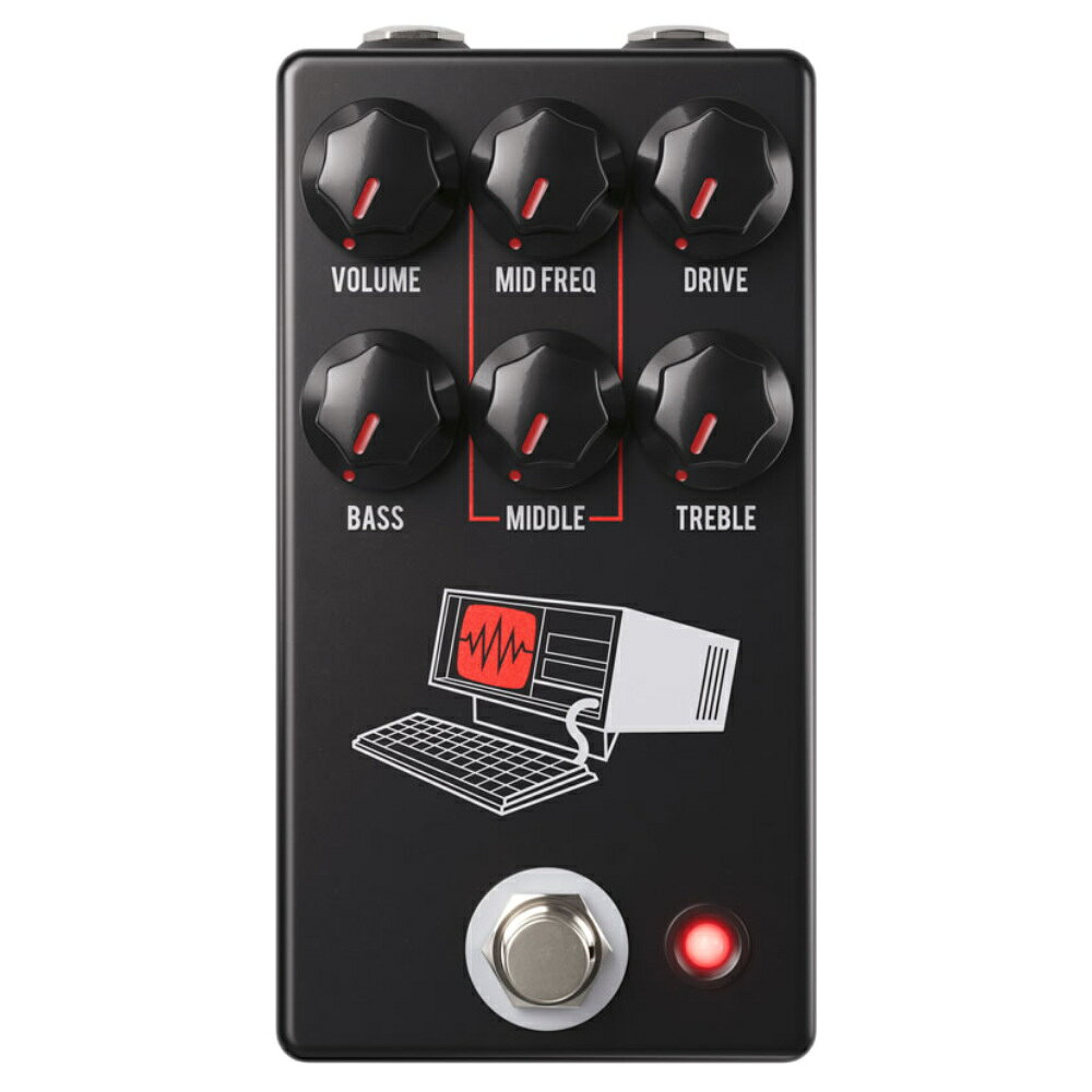 エフェクター ディストーション JHS Pedals HARD DRIVE BLACK ハードドライブHard Driveは、JHS Pedalsの15年の歴史の中で過去の回路やクラシックな構造に基づかない初めての試みであり、本格的で尊重されるべきモダンなディストーションペダルです。Josh Scottは、2016年に90年代と2000年代の最高のハイゲイン・ディストーションの音をカバーする回路を開発するというアイデアを思いつきました。このサウンドは、オルタナティブ・ロックのポスト・グランジのムーブメントを体現したものです。ペダルやアンプを調べた後に典型的な回路を研究していましたが、その開発は急転し、一からやり直しました。8年後、ペダルが完成し、皆さんを次のレベルに導く準備が整いました。Hard Driveは、これまでリリースしたどのオーバードライブやディストーションよりもハードで深い音を提供します。●新しいアプローチ：ペダル・フォーマットのハイゲインディストーションでの新たなアプローチを達成するため、Hard Driveはカスケード・ゲインステージとハードリミッティング回路を搭載し、クラスABアンプ・セクションでは「スイープ可能なミッドレンジ」EQとBaxandallベース＆トレブル・コントロールが作用します。豊富な外部コントロールにより、チューブアンプのクランチから、ステージやスタジオミックスでも容易に抜ける本物の壁のようなディストーションまでをコントロール可能です。●クリフ・スミスに敬意を表してHard Driveは、JHS Pedalsの元チーフエンジニアであるクリフ・スミスの最終設計作品として、JHS Pedalsの歴史に特別な位置を占めています。プロトタイプとデザインは彼が2021年に亡くなる数週間前に完成していました。「JHSの回路でこれほど実験的なものは他にないでしょう。常にリラックスしたカジュアルなアプローチで正解を探っていました。きっと何か素晴らしいものが生まれることを思っていたので、じっくり煮詰めました…クリフはHard Driveの回路を“雑種”と呼び、私もそう思います。それは、この回路が特定のもののクローンではなく、多くの異なるインスピレーションやアイデアのオリジナルな反映であるという意味で何年も前に彼と共に開発したColour Boxのようなものです。クリフが週末も夜もこの回路をいじり、実験していたことは鮮明に覚えている。彼は、偶然見つけた何かに興奮すると、週末に私にメモを送ってくれました。このペダルは彼の趣味として長い間存在していました。彼は大きな複雑なゲインステージングとソリッドステート回路を真空管アンプのように反応させる挑戦が大好きでした。クリフの継続的な努力によって実現した情熱的なプロジェクトが、我々のデザインチームの最後のリリースとして最もふさわしいものだと思います。クリフは学ぶことを愛しており、これは彼の最後のマスタークラスでした。ようやく世に送り出すことができ、彼が命を吹き込んだアイデアを人々に楽しんでもらえることを光栄に思います。」 - Josh Scott【スペック】・入出力端子：インプット、アウトプット・コントロール：VOLUME、DRIVE、BASS、TREBLE、MID FREQ、MIDDLE・スイッチ：ON/OFF・電源：DC9V センターマイナス