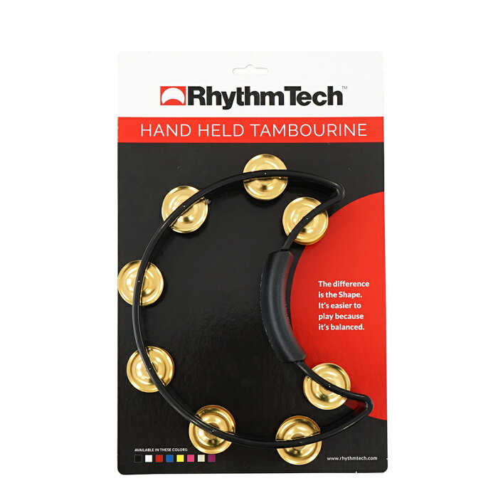 RhythmTech RT1011 ブラス 2連 黒 タンバリン