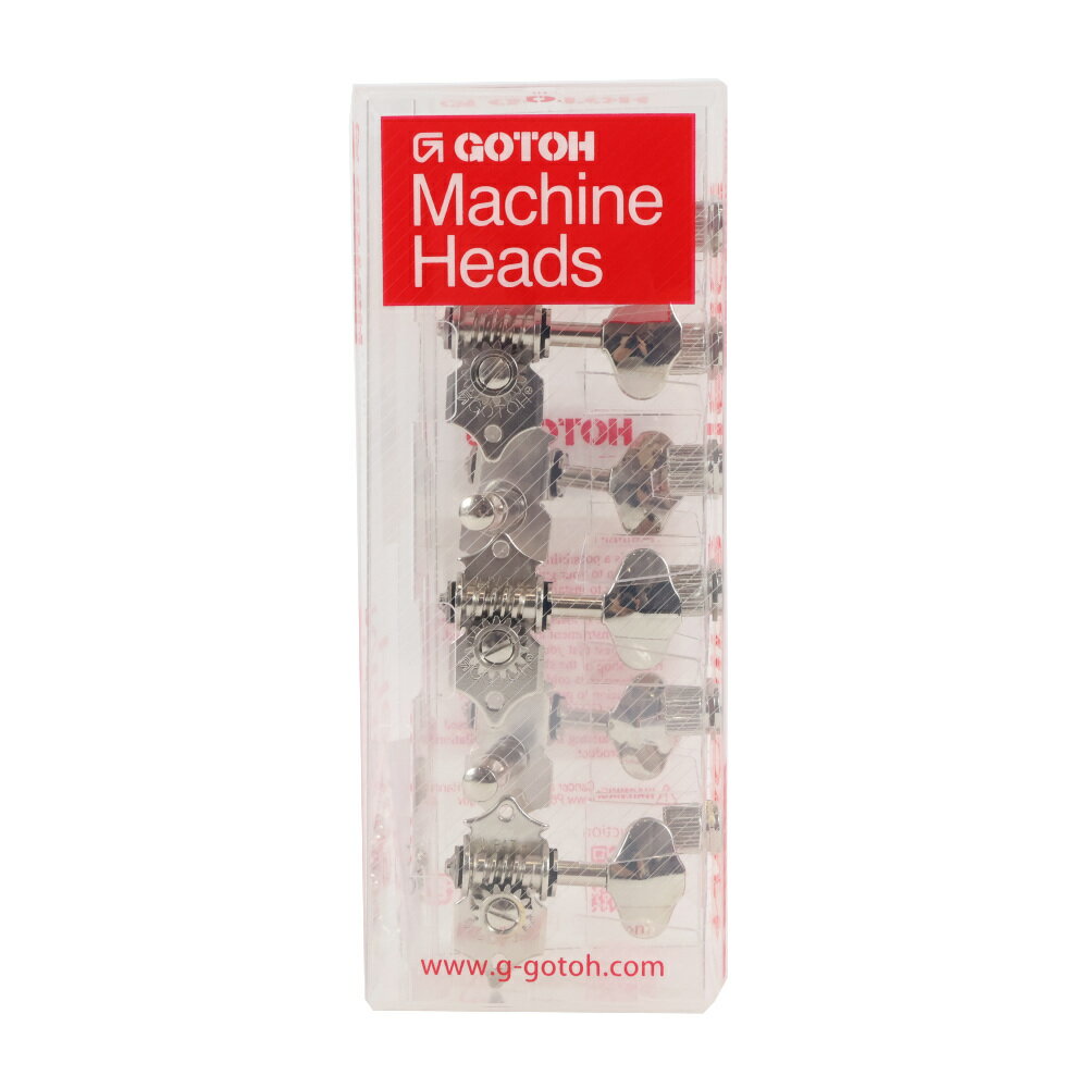 ゴトー GOTOH SE780-06M-L3R3-Nickel ギター用ペグ※ギターパーツの取り扱いには、相応の技術と知識が必要になります。自己責任にて、取り扱い可能な方のみ、ご検討下さい。個人的に取り付け時に起った、楽器及びパーツの破損・損傷等につきましては当店は保証出来ません。あらかじめご了承下さい。※サイズ等につきましては商品画像を参考にご検討下さいませ。本体品番：SE780つまみ品番：06Mカラー：ニッケル軸オプション：スタンダードギターヘッド形状：L3R3Mission（ギア比）：1 : 15管理品番：28362NX/D