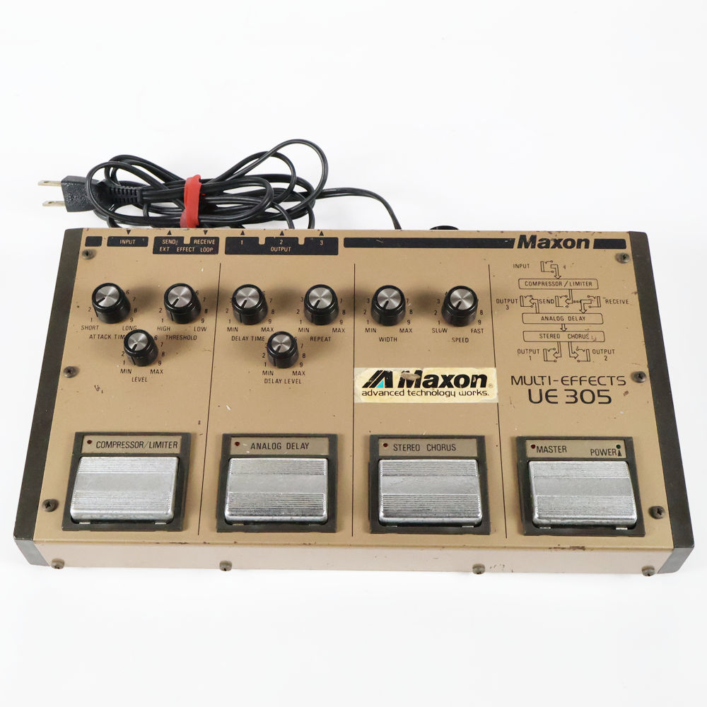 【中古】 マルチエフェクター MAXON UE305 コンプレッサー アナログディレイ ステレオコーラス ギターエフェクター