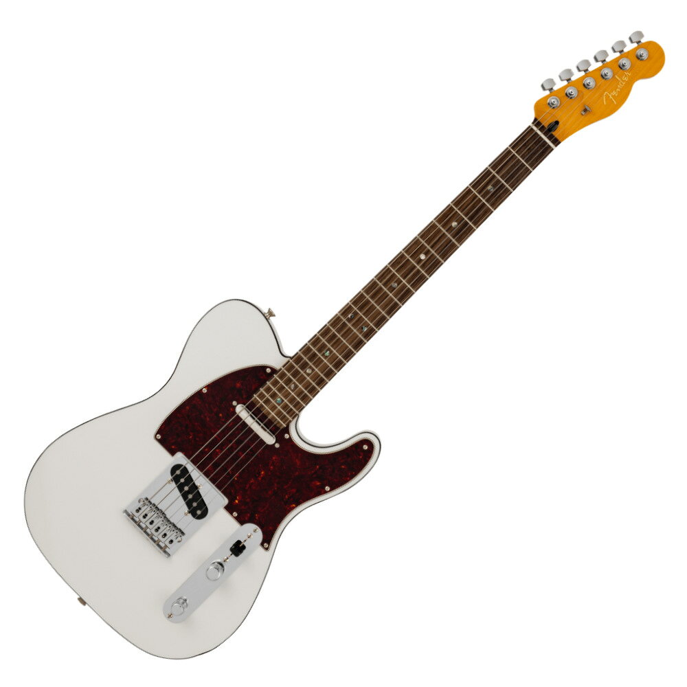 Fender フェンダー Made in Japan Limited Active Modern Telecaster RW Feather Gray エレキギター テレキャスターMade in Japan Limited Active Modernシリーズは、ハイエンドギターを好み、演奏性とサウンドクオリティの両立を求めるプレイヤーのためにデザインされた、モダンスタイルの新たな選択肢です。新設計のヒールカット、スムーズなプレイフィールを追求したネック塗装、そしてコンパウンドラジアス指板の採用により快適な演奏感を実現。どのポジションでも自然なフィーリングでプレイできます。内部にはノイズレスPCBを搭載し、シングルコイル本来のトーンを保ちながらハムノイズを低減。ノイズを最小限に抑えたクリアで立体的なサウンドを提供します。さらに、シングルコイルピックアップに対して巻き数を増やした状態をシミュレートするブースト機能“ターボトーン”を搭載。繊細なクリーンからパワフルなドライブまで、幅広いサウンドバリエーションをカバーします。Made in Japan Limited Active Modern Telecasterは、定評あるアルダーボディに、ヴィンテージサウンドを狙ったPremium Vintage-Style Late 60s Single-Coilピックアップを搭載。重厚なモダンスタイルサドルを備えたブリッジ、ロッキングチューナーを採用。ダブルアクション・トラスロッドを搭載したサテンフィニッシュのModern “C”シェイプ・メイプルネック、9.5インチラジアスの指板とミディアムジャンボフレットがスムーズで快適なプレイアビリティを提供します。モダンな感性と日本の精緻なクラフトマンシップが融合した、次世代のMade in Japanシリーズです。【スペック】・プロダクトネーム：Made in Japan Limited Active Modern Telecaster, Rosewood Fingerboard, Feather Gray・モデル番号：5700100305・シリーズ：Made in Japan Limited Edition・オリエンテーション：Right-Hand・カラー：Feather Gray・ネック：Maple・ネックフィニッシュ：Satin Urethane Finish on Back, Gloss Urethane Finish on Front・ネックシェイプ：Modern "C"・フィンガーボードラジアス：9.5" to 14" Compound Radius (241 mm-355.6 mm)・フィンガーボードの素材：Rosewood・ポジションインレイ：Abalone Dot・Number of Frets：22・ナット：Bone・ナット幅：1.650" (42 mm)・ナットの素材：Bone・フレットサイズ：Medium Jumbo・スケール：25.5" (648 mm)・ボディ：Alder・ボディフィニッシュ：Gloss Polyester・ボディシェイプ：Telecaster・ボディ素材：Alder・ブリッジ：6-Saddle String-Through-Body Hardtail with Chromed Brass Saddles・ピックガード：4-Ply Tortoiseshell（べっ甲柄）・コントロールノブ：Knurled Flat-Top・Switch Tip：Black・ハードウェアフィニッシュ：Nickel/Chrome・チューニングマシーン：Deluxe Cast/Sealed Locking・ストリング：Nickel Plated Steel (.009-.042 Gauges)・ネックプレート：5-Bolt・ブリッジピックアップ：Premium Vintage-Style Late 60s Single-Coil Telecaster・ネックピックアップ：Premium Vintage-Style Late 60s Single-Coil Telecaster・ピックアップコンフィギュレーション：SS・コントロール：Master Volume(Push / Push), Master Tone, Gain for Turbo Tone・スウィッチ：3-Position Blade: Position 1. Bridge Pickup, Position 2. Bridge and Neck Pickups, Position 3. Neck Pickup・ケース：Deluxe Gig Bag