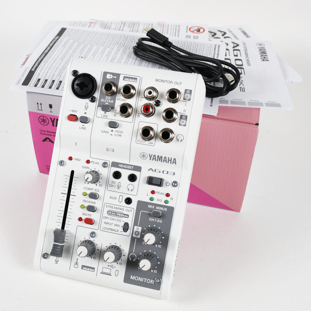 【中古】 ミキサー ヤマハ YAMAHA AG03 mk2 W ライブストリーミングミキサー ホワイト