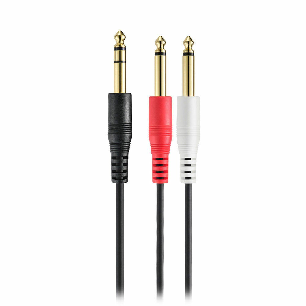 AUDIO-TECHNICA オーディオテクニカ AT-MI84/3.0 モノラルフォン×2-ステレオフォン 3.0m オーディオケーブル音質と使いやすさを両立したケーブル：φ6.3mmモノラル標準プラグ×2ーφ6.3mmステレオ標準プラグ楽器やオーディオ機器をつなぐときに欠かせないケーブル。創業60年以上、音にこだわり続けてきたオーディオテクニカは、これまで数多くの高品質なケーブルを提供してきました。令和となった現在でも、配信文化の浸透やホームスタジオの普及、ポータブル機器の多様化などによりケーブルの利用シーンはますます広がっています。こうした背景を踏まえ、長年の音響技術やノウハウを継承し、今の時代に見合ったケーブルラインナップをご用意しました。確かな品質とお客様が求める環境にマッチするケーブルを厳選し、日本のオーディオメーカーが誇る音質をお求めやすい価格で提供します。さらに、本ラインナップは楽器への接続とオーディオ機器への接続、両方に対応できる汎用性の高さも特長となります。ギターやベース、キーボードなど楽器への接続から、アンプやミキサー、インターフェースなどオーディオ機器への接続まで対応できるため、つないだ機器同士、あるいは音響システム全体の音質向上を図ることができます。・音質重視のOFC(高純度無酸素銅)を採用・接触抵抗が少なく、経年劣化に強い金メッキプラグ・柔らかく取り回しやすいPVCシース・耐熱90度で機材周りでも安心して使用可能【仕様】・導体：無酸素銅(OFC)・ケーブル外径：φ3.8mm(φ6.3mmモノラル標準プラグ×2側)／φ4mm(φ6.3mmステレオ標準プラグ側)・コネクター：φ6.3mmモノラル標準プラグ×2－φ6.3mmステレオ標準プラグ・ケーブル長：3.0m (分岐部までの長さ：20cm)