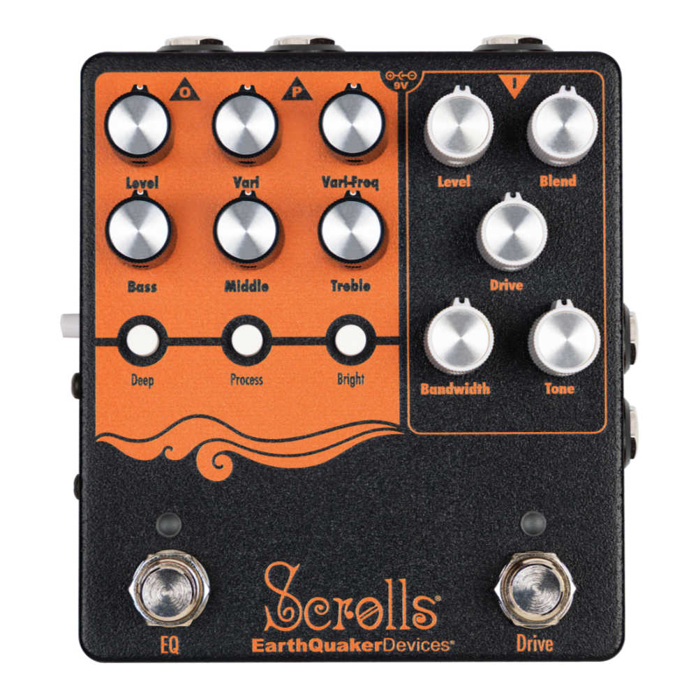 樂天商城 - EarthQuaker Devices アースクエイカーデバイセス EQD Scrolls 中尾憲太郎シグネチャーベースプリアンプ