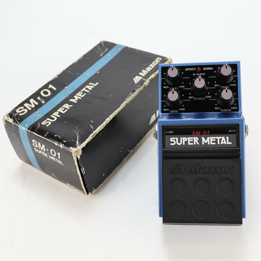 【中古】 ディストーション MAXON SM-01 SUPER METALMAXON SM-01 SUPER METAL の中古品です。使用感のあるコンディションです。商品内容：本体・箱多少の傷やスレ、塗装剥がれ、取り除けない汚れがあります現在の所、ガリもなく動作に問題ございません。1980年代、MAXONが「マスターシリーズ」としてリリースしたディストーション・ペダル『SM-01 SUPER METAL』です
