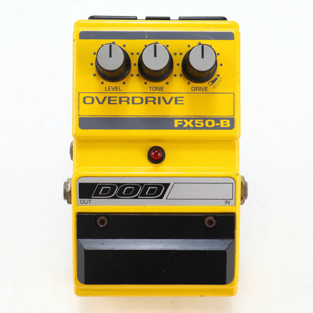 【中古】 オーバードライブ エフェクター DOD FX50-B Overdrive USA ギター用エフェクターDOD FX50-B Overdrive USA の中古品です。使用感のあるコンディションです。商品内容：本体のみ全体的に傷、汚れがあり。IN/OUTジャックに錆あり。裏面に粘着テープの痕があります。電池駆動、アダプター駆動確認済み。現在の所、ガリもなく動作に問題ございません。MADE IN U.S.A.DODの定番オーバードライブ OVERDRIVE PREAMP 250 の後継機です。トーンコントロールが追加され、ブースターとしても活躍します。