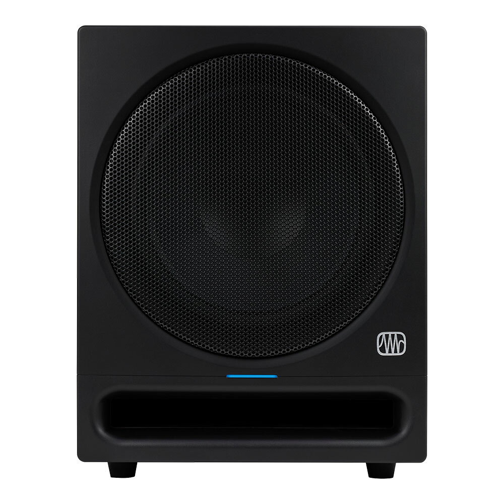 PreSonus プレソナス Eris Pro Sub 10 サブウーファー本格的なパーソナル・スタジオや、プロフェッショナルな音楽制作環境を想定したEris Pro Sub 10は、ミックスの低域の基盤を担当するのに役立ちます。Eris ProシリーズやEris Studioシリーズのリファレンス・モニターに最適なEris Pro Sub 10は、フルレンジ・モニターの影を落とすことなく補完し、フルレンジ・システムの低域を自然なサウンドで拡張します。パワフルで音楽的なPreSonus Eris Pro Sub 10アクティブ・フロント・ファイアリング・スタジオ・サブウーファーは、高速で正確なトランジェント・レスポンスを提供し、低域を20Hzまで拡張するように設計されており、ミックスの全スペクトラム・レンジを聴くことができます。170W（RMS）のクラスABアンプで駆動されるEris Pro Sub 10の10インチ・ガラスコンポジット周波ドライバーは、軽量で剛性の高いコーンにより、タイトでレスポンスの良いサブバスを実現します。この設計により、他の素材よりも歪みが少なく、フルレンジ・モニターと同様にまとまりのあるクリアなサブベース再生を実現します。入力ゲイン、シームレスなクロスオーバー移行を実現する連続可変ローパスフィルター、モニターに送られるフルレンジ信号から、80Hz以下のコンテンツを除去する切替可能なハイパスフィルターなど、豊富なユーザーコントロールを搭載しています。連続可変ローパスフィルター（50Hz〜130Hz）により、フルレンジ・スタジオモニターとサブウーファー間のシームレスなクロスオーバー移行を実現し、可能な限り正確なリスニング環境を実現します。・10インチ、フロント・ファイアリング、ガラスコンポジット製低域トランスデューサー・フロント・ファイアリング、バス・レフレックス・アコースティック・ポート・連続可変ローパスフィルター（50Hz〜130Hz）はサブウーファーが再生する上限周波数を設・スイッチ可能なハイパスフィルターにより、フルレンジサブウーファー出力からメインモニターへの80Hz以下の周波数成分を除去・モメンタリー・フットスイッチ（付属）でサブウーファー、ハイパスフィルター、サブアウトをバイパス可能・入力ゲイン調整（-30dB〜+6dB、連続可変）、極性反転スイッチ、グラウンド・リフト・スイッチ・170ワット（RMS）、クラスABアンプ、最大113dB SPL、周波数特性20〜200Hz・左右のバランスXLR、1/4インチTRS、アンバランスRCAメイン入力・左右のバランスXLR、1/4インチTRS出力、2台目のEris Pro Sub 10を接続するためのXLRサブウーファー出力【スペック】・プロダクトネーム：Eris Pro Sub 10, Black, JP・モデル番号：2777507132・シリーズ：Eris・カラー：Black・ボルト：100-120V JP・Peak SPL：113 dB (@ 1 Meter)・キャビネット：Vinyl-Laminated, Medium-Density Fiberboard・Audio Controls：　Input Gain Range: -30 to +6 dB　Low Pass Filter Control: 50 Hz to 130 Hz・Audio Switches：　Polarity Switch: 0 degrees or 180 degrees　Ground Lift Switch: On/Off　High Pass Filter Switch: On/Off　Bypass Footswitch: On/Off・Monitor Inputs：・Monitor Type：Active Subwoofer・Power Amplifier Type：Class AB・フットスイッチ：1-Button Footswitch Included (Sub On/Off)・パワーケーブル：IEC・Low Pass Filter Frequency：50 - 130 Hz (Variable)・Protections：RF InterferenceOutput-Current LimitingOver-TemperatureTurn-On/Off TransientSubsonic Filter