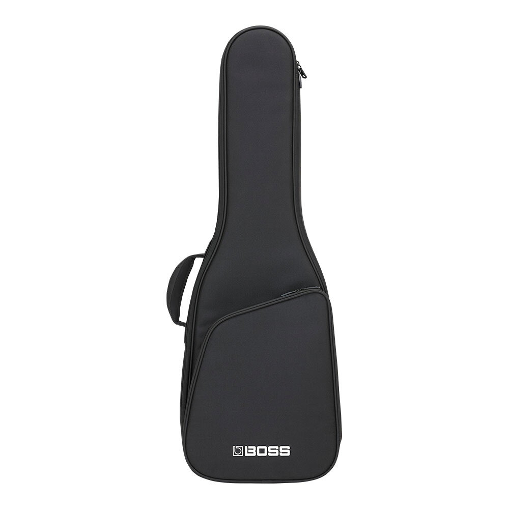 ギターケース BOSS CB-EG05 Guitar Gig Bag エレキギター用ギグバックCB-EG05は、従来のスリムなデザインが特徴のエレクトリック・ギター用ギグ・バッグをアップデートしたモデルです。使い勝手の更なる追求と持ち運び時の保護性能を向上させました。また、ハイエンド・モデルと同一の快適な握り心地のハンドルを採用。ライブやリハーサルに必要なアクセサリー類に加え、BOSS GX-1のようなコンパクトなマルチ・エフェクターも入る、より広い収納スペースを備えています。【主な仕様】型番：CB-EG05対応楽器：エレクトリックギター外装：400D ポリエステル内装：フリースパッド：15mmネックレスト：1 個(着脱式)外寸：長さ:1,040mm 横幅:380mm 厚さ:120mm内寸：長さ:1,020mm(本体部 450mm) 横幅:ネック 160mm、本体上部 270mm、本体下部 330mm 厚さ:60mm重量：1.4kg収納・ハンドル：メインポケット バックパックストラップ ハンドル(2 個)