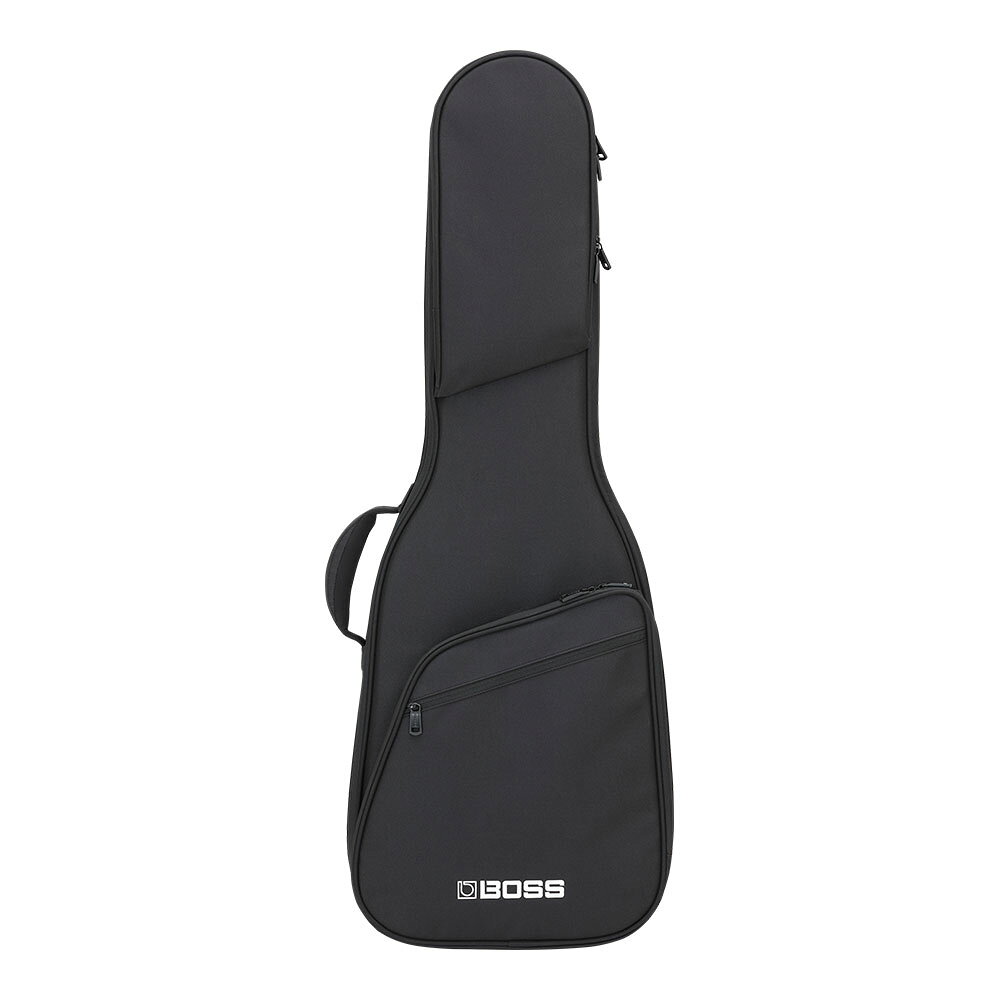 ギターケース BOSS CB-EG15 Guitar Gig Bag エレキギター用ギグバックCB-EG15は、軽量性と保護性能の理想的なバランスを追求したモデルです。従来モデルから内部のクッション・パッドを増量し、ボディ下部にも着脱可能なエンドガードを追加することで、ギターを移動時の衝撃からしっかりと守ります。また、収納スペースも拡張され、ケーブルやアクセサリー類はもちろん、BOSS GX-1のようなコンパクトなマルチ・エフェクターも収納可能。日常の持ち運びからライブやリハーサルまで、快適で安心な移動をサポートします。【主な仕様】型番：CB-EG15対応楽器：エレクトリックギター外装：600D ポリエステル内装：フリースパッド：30mmネックレスト：2 個(着脱式)外寸：長さ:1,100mm 横幅:410mm 厚さ:145mm内寸：長さ:1,045mm(本体部 450mm) 横幅:ネック 160mm、本体上部 270mm、本体下部 330mm 厚さ:60mm重量：2.0kg収納・ハンドル：メインポケット、ネックポケット バックパックストラップ ハンドル(2 個)