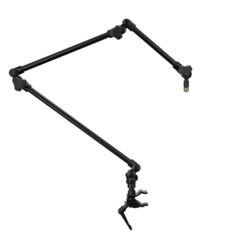 HERCULES ハーキュレス DG177B ドラム用マイクスタンド マイクアームシステムDG177Bは、ドラム/シンバルスタンドに直接クランプして取り付けられる、省スペース設計のマイクアームシステムです。プログレッシブ・ロック界の著名なドラマー Craig Blundell(クレイグ・ブランデル)氏とのコラボレーションによって開発され、「ツアーやスタジオのドラマーが抱える設置スペースの制約」への解決策として企画されました。コンセプトは "Clear the clutter. Focus on the performance."(余分な機材を片付けて、演奏に集中を)。 製品タイプ:モジュラー式クランプオン・マイクアーム■ 取付方式:内蔵3/8インチマイクネジ、3/8→5/8インチ変換アダプター付属■ 適応クランプサイズ:15.0mm ~ 33.0mm■ アーム長:200mm/300mm/400mm(3種類のアーム付属)■ 本体重量:1.0kg■ 許容過重:2.0kg