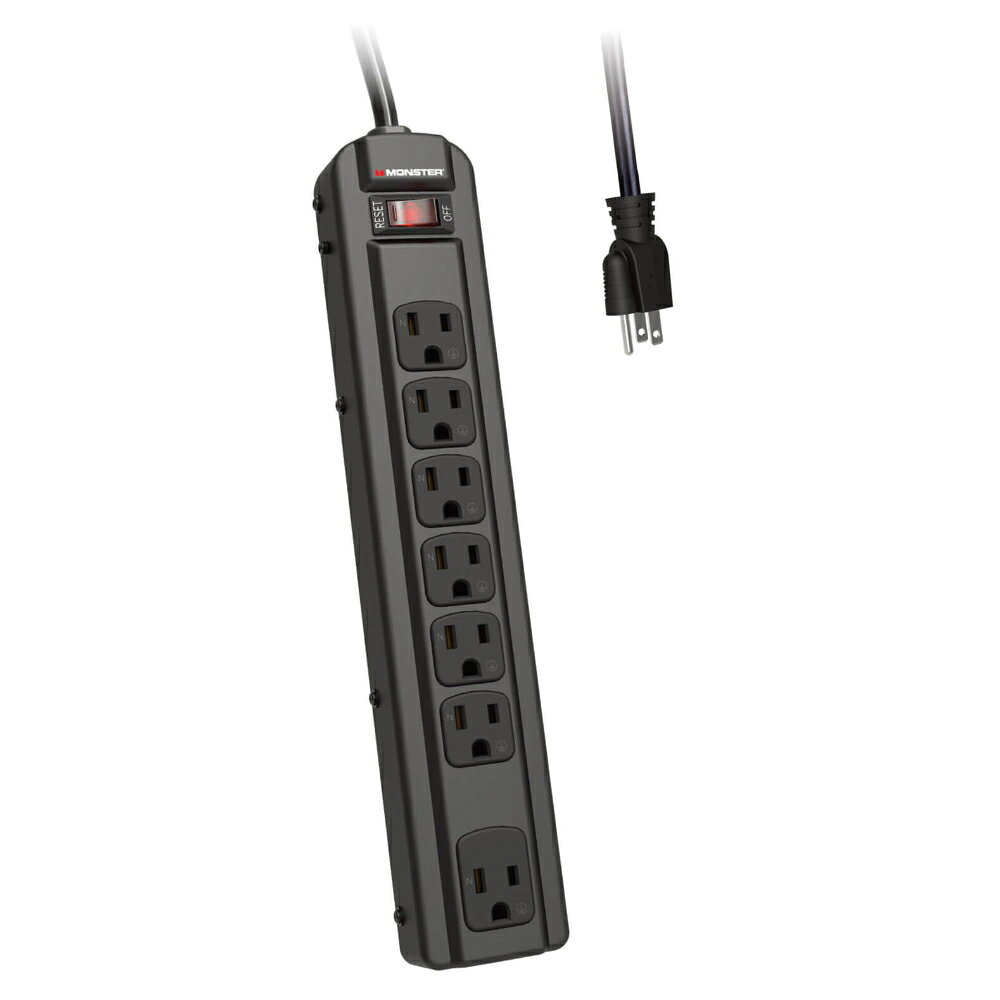 MONSTER モンスター MONSTER POWER 8000 電源タップMonster Power は、優れたサージ保護性能とノイズフィルタリング機能で、大切な機材を電源トラブルから守る高性能電源プロテクターです。Fireproof MOV と Dual Mode 保護回路を搭載し、突然の電圧変化や電源トラブルから機材をしっかりガード。さらに、大型ACアダプターにも対応する広間隔コンセント設計と、高耐久スチール製トップカバー採用により、ライブ、スタジオ、自宅まで幅広い環境で安心して使用できます。特長Fireproof MOV によるサージ保護突然の電圧変化から接続機器を保護するFireproof MOV テクノロジーを採用。最大1350ジュールのサージ保護性能を備え、大切な音響機器や楽器周辺機器を電源トラブルから守ります。Clean Powerフィルタリング電源ラインに入り込むEMI / RFIノイズを低減するClean Powerフィルタリングを搭載。オーディオ機器やレコーディング機器などへのノイズの影響を抑えます。7口ACコンセントを備えた実用設計複数の機器をまとめて接続可能。堅牢なメタル筐体とL字型電源プラグを採用し、スタジオ、ライブ、制作環境など幅広い用途に対応します。【スペック】製品タイプ：サージ保護機能付きパワーディストリビューターACコンセント：7口サージ保護性能：1350Jノイズフィルタリング：EMI／RFIフィルタリング保護技術：Fireproof MOV テクノロジー電源ケーブル長：約1.2m電源プラグ：ストレート製品サイズ：313 ×60 × 35mm製品重量：600gパッケージサイズ：34.5×11.5x4cm総重量 (パッケージ含む)：610g生産国：中国