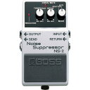 BOSS(ボス) NS-2 ノイズサプレッサー エフェクターです。ノイズやハムをシャット・アウトします。従来の方式では、ノイズは除去できても原音のアタックまで消えたり、エンベロープが不自然になるなどの弊害が残りました。NS-2はギターの音とノイズ成分を分離して検知するBOSS独自の方法を採用。原音には一切影響を与えずにノイズだけを一掃。他のコンパクトへの電源供給も可能。