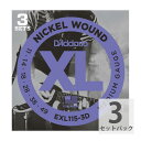 ダダリオ D 039 Addario EXL115-3D エレキギター弦/3セットパック