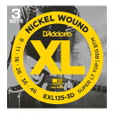 ダダリオ D'Addario EXL125-3D エレキギター弦/3セットパック