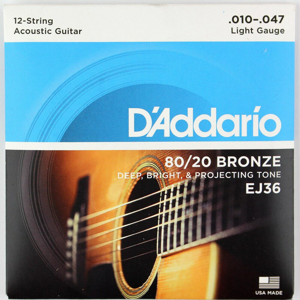 ꥪ D'Addario EJ36 Bronze Light 12-string 12ѥƥå