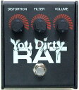 PROCO YOU DIRTY RAT ギターエフェクターDeuceTone RATで採用され好評のニューモードを搭載したRAT。コンプレッションをアップし、よりファズっぽいハイブーストディストーションが得られます。トゥルーバイパス設計で音質を損ないません。コントロール：Distortion、Filter、Volume　