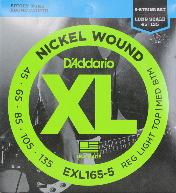 ꥪ D'Addario EXL165-5 RL.Top/M.Bottom Long Scale 5-strings 5ѥ١