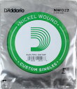 D'Addario NW022 ギター用バラ弦ニッケルワウンド弦アコースティックギターとエレキギターのどちらでもご使用頂けます。ゲージ：0.22。1本での販売です。