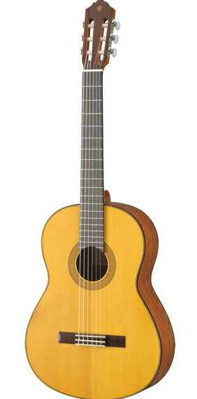 YAMAHA（ヤマハ） CG122MS クラシックギター です。表板にスプルース単板を採用し、ツヤ消し塗装をボディ＆ネックに施した仕様です。レスポンス、鳴り、正確な音程、演奏性など、クラスを超えた高い品質を誇る、入門者向けのモデルです。表板：　スプルース単板裏板：　ナトーまたはサペリ側板：　ナトーまたはサペリ棹：　ナトー指板：　ローズウッド下駒：　ローズウッド胴厚：　94mm〜100mm指板幅（上駒部/胴接合部）：　52mm/62mm弦長：　650mm糸巻：　1157N (シルバー)塗装：　つや消しソフトケース付き　