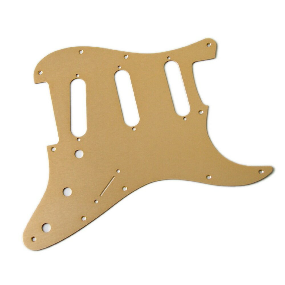 フェンダー Fender 11-Hole Modern 1-Ply Anodized Stratocaster S/S/S Pickguard GOLD ピックガード