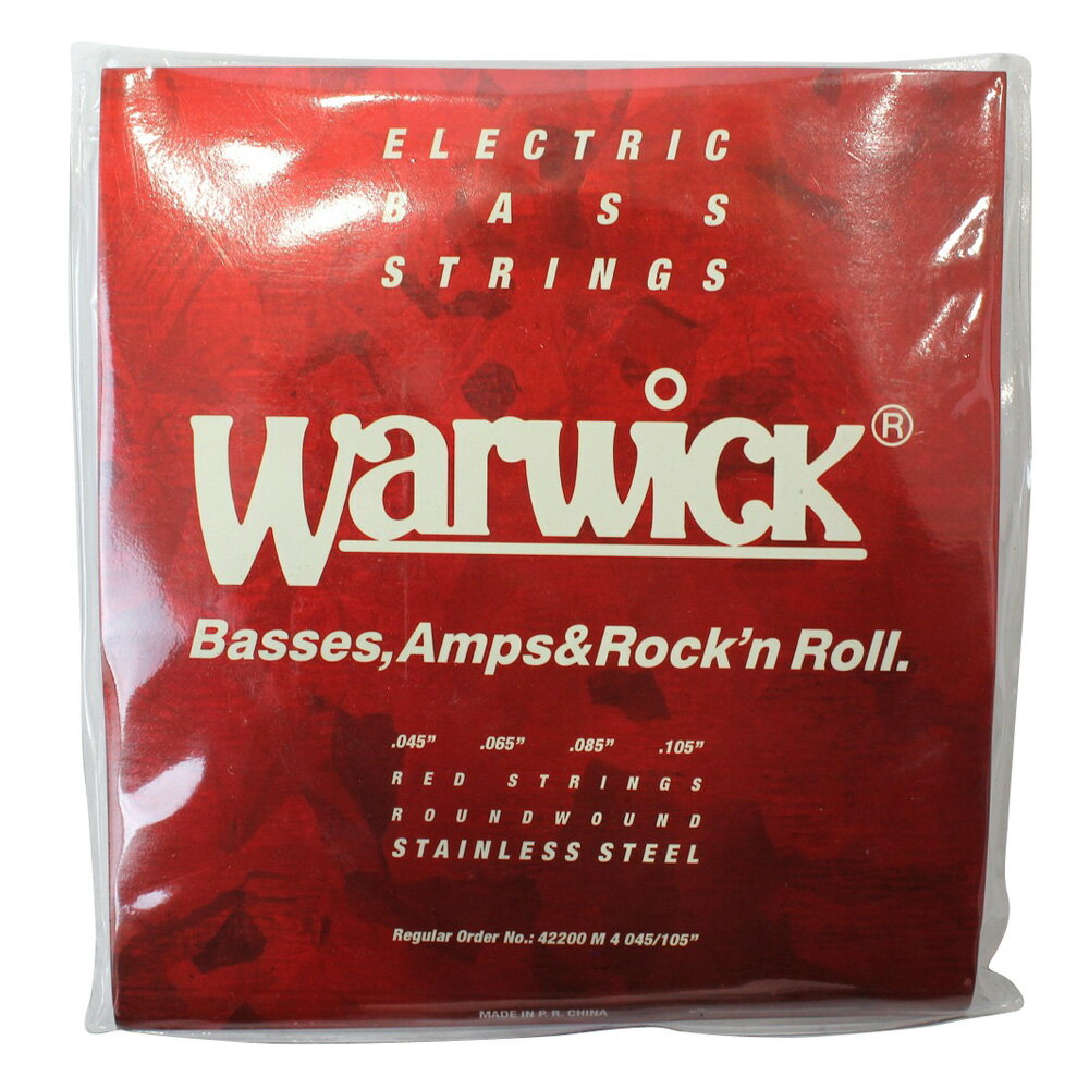 WARWICK 42200 M 4 045/105 RED stainless steel 4-string Set ١