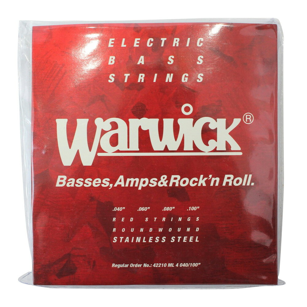 WARWICK 42210 ML 4 040/100 RED stainless steel 4-string Set ١