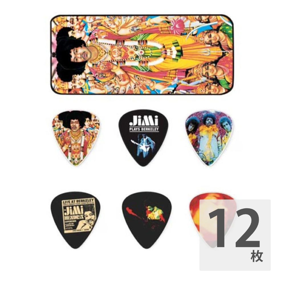 JIM DUNLOP JHPT02M Jimi Hendrix BOLD AS LOVE Medium ピック＆ケース