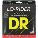 DR LO-RIDER DR-LH40 Lite エレキベース弦ヘックスコア/ステンレススティール「LO-RIDER」は、ヘックスコア（六角形の芯材）を使用したラウンドワウンド弦で、深みのあるトーンと、「HI-BEAM」より少し張りのある感触が特徴。高音域と深みのあるサウンドは、スラッピングやタッピングを多様するプレイヤーに適しており、また、少し張りのある感触は、ハーモニクス奏法を正確に行うためにも効果的です。DR-LH40 スタイル　Liteゲージ　40、60、80、100