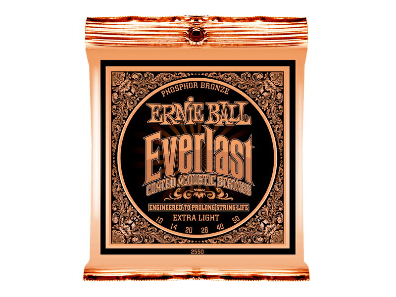 アーニーボール ERNIE BALL 2550 Everlast Coated PHOSPHOR BRONZE EXTRA LIGHT アコースティックギター弦