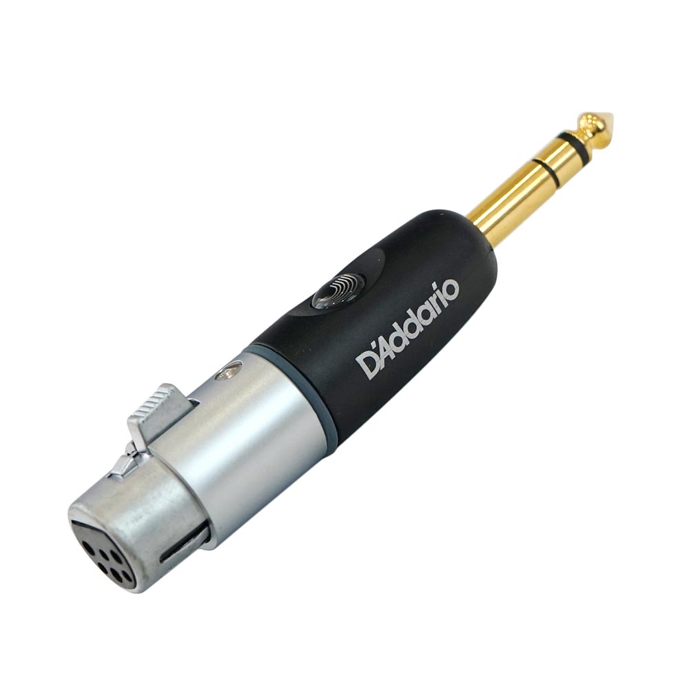 Planet Waves by D'Addario PW-P047AA プラグプラネットウェイヴス製変換プラグです。キャノン（メス）とフォンステレオ（オス）の組み合わせのプラグです。1/4" Male Balanced to XLR Femaleプラグ：StPhone(M)/XLR(F)　